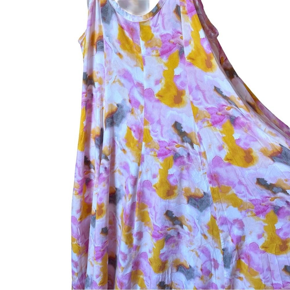 Torrid Pink Orange V-neck Tank Maxi Dress - Size 4x / 24 - 26 / Summer Casual - Picture 7 of 10